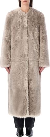 Stand Studio Stand Studio Hilma Patchwork Faux Fur Coat