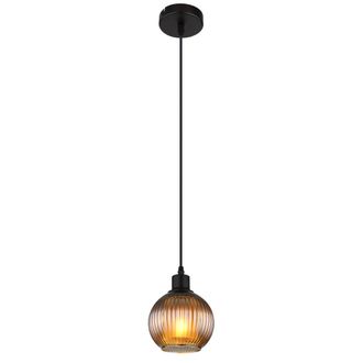 Globo Lighting L&aacute;mpara Colgante - Zumba - Negro - Vidrio - &Oslash; 15cm - E27