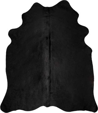 vidaXL Vidaxl - Alfombra De Piel De Vaca Aut&eacute;ntica Negra 180x220 Cm