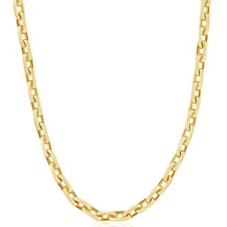Pompeii3 Mens 14k Gold (39gram) or Platinum (73gram) 5.5mm Link Chain Necklace 18