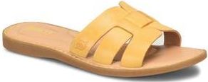 B&oslash;rn Mindi Slide Sandal in Yellow Leather at Nordstrom Rack, Size 10