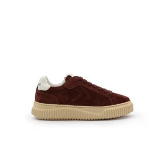 Voile Blanche Voile Blanche, Sneakers, female, Red, Size: 10 US Bordeaux Suede Sneakers Vintage Style
