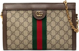 Gucci Pre-owned Gucci Small GG Supreme Web Ophidia Chain Crossbody Ladies QJPR6BS9GG9RSEOW