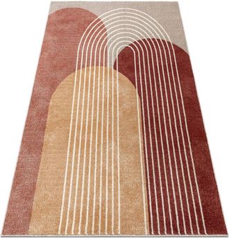 RugsX Tappeto fusion 0810 beige / terracotta - Geometrico, moderno, astratto beige 280x370 cm