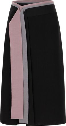 Fendi Gonna in seta - Nero