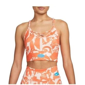 Nike Womens Dri Fit Icon Sports Bra In Orange