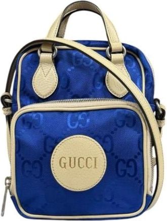 Gucci Pre-owned Nylon Cross Body Bag - unisex - Vintage Schoudertas - Blauw - ONE Size - Nylon - Vintage