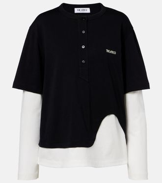 The Attico Layered cotton jersey T-shirt