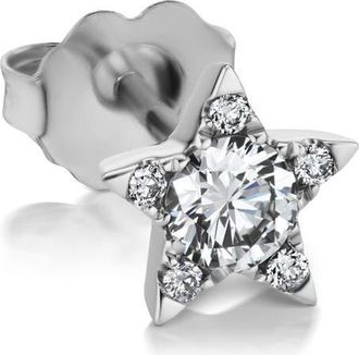 Maria Tash Diamond Star Stud Earring in White Gold/Diamond at Nordstrom, Size 5.5 Mm