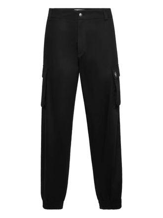 Philipp Plein cargo straight trousers - men - Cotton/Cotton/Elastane/Polyester - 48 - Black