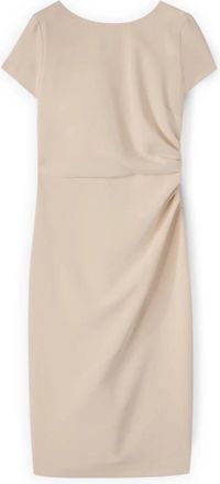 Motivi Sheathjurk van cr&ecirc;pe met draperie - Dames - Feestkleedjes - Beige - S - Polyester - Kleedjes
