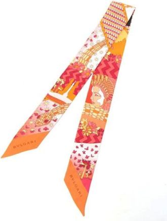 Bulgari Pre-owned Scarves, female, Multicolor, Size: ONE SIZE Pre-owned Vintage Silk Scarf