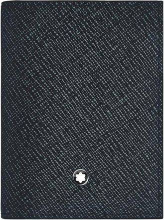 Montblanc Sartorial Leather Bifold Card Holder in Tweed Blue at Nordstrom