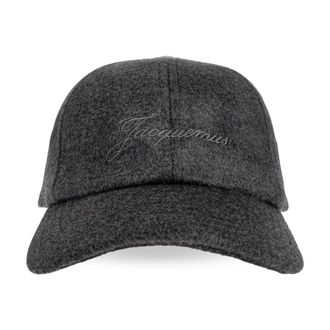 Jacquemus Caps, unisex, Gray, Size: 56 CM Cachemiro Baseball Cap