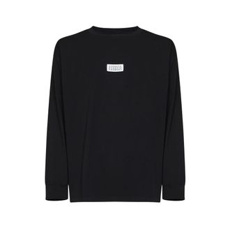 Maison Margiela Numeric Crewneck Jumper - male - MM6 Maison Margiela - Long Sleeve T-Shirts - Blue - XS - Tops