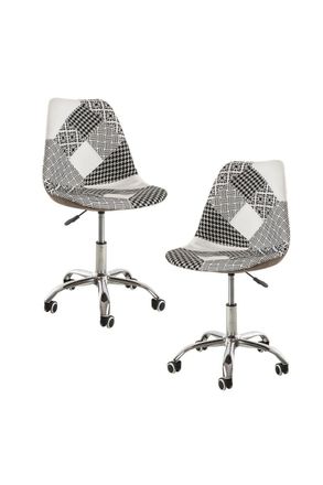Regalos Miguel Regalos Miguel - Packs Sillas - Pack 2 Sillas Neo Patchwork - Patchwork Blanco Y Negro
