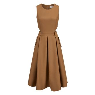 Nicowa Dames, Jurken, Bruin, Maat: XS Leer