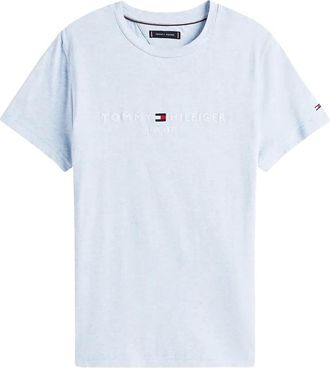 Tommy Hilfiger embroidered logo T-shirt - men - Cotton - M - Blue