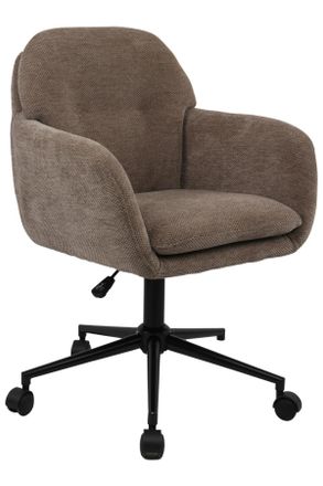 MID.YOU Mid.you Drehstuhl, Braun, Metall, Kunststoff, Textil, Drehkreuz, 55x85-95x60 cm, inklusive Armlehnen, B&uuml;rom&ouml;bel, B&uuml;rost&uuml;hle, Drehst&uuml;hle