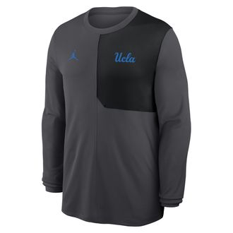 Nike Jordan Mens UCLA Sideline Coach Jordan Brand Dri-FIT College Long-Sleeve Top in Grey | 0JB1466MUCL-2QD