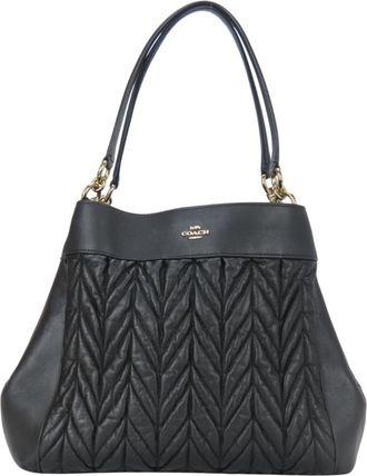 Coach Black Leather Tote Bag (Pre-Owned)