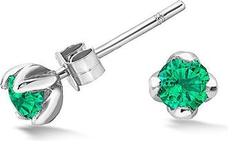 Dower & Hall 4mm Green Garnet Orissa Studs