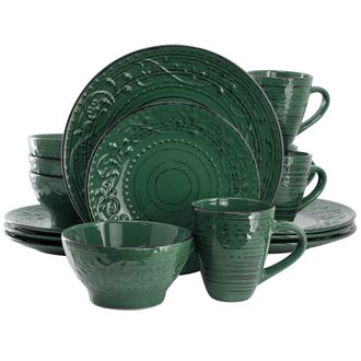 Elama Malibu 16-Piece Dinnerware Set, Service for 4
