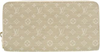 Louis Vuitton Beige Monogram Mini Long Wallet (Bi-Fold) (Pre-Owned)