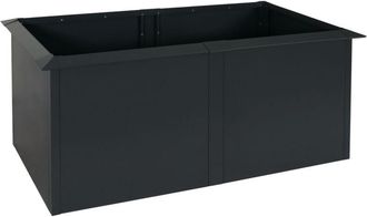 Hhg Hhg - Jardinera Elevada 394, Jardinera Elevada De Metal, Borde De Caracol 78x170x90cm Hierro 52kg, Antracita