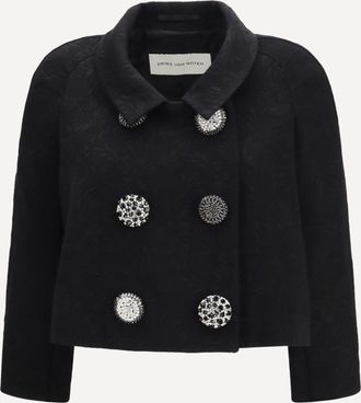 Dries Van Noten Giacca corta con bottoni gioiello Woman 38