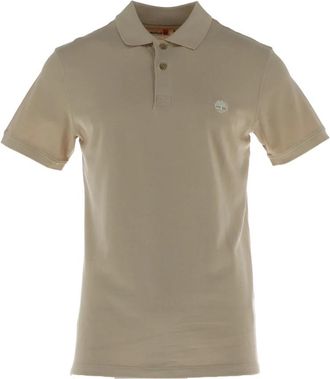 Timberland Millers River Stretch Polo met korte mouwen - Heren - Polos - Beige - L - Katoen - Tops