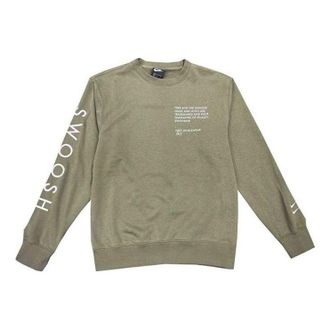 Nike Swoosh Athleisure Casual Sports Sweatshirt Olive Green DJ0466-380