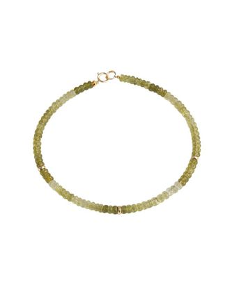 Jewelmak 14K Green Garnet Bracelet