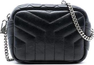 Saint Laurent Pre-owned Leren Crossbodytas - Dames - Vintage Schoudertas - Zwart - ONE Size - Leer - Vintage