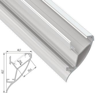 GreenIce Perf&iacute;l Aluminio Conva 2,02m - Lacado Blanco