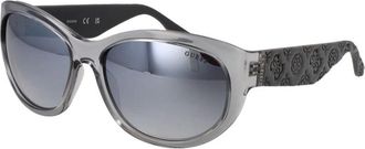 Guess Grijze Spiegelende Ovale Zonnebril - Dames - Zonnebrillen - Grijs - ONE Size - Accessoires