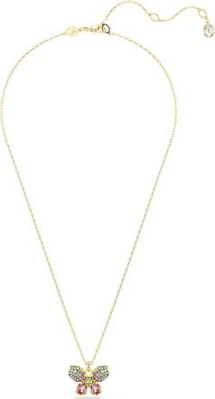 Swarovski Necklaces, female, Yellow, Size: ONE SIZE Pendant Unisex Idyllia Butterfly Multicolored 5709950