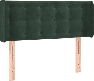 vidaXL Cabecero Con Led De Terciopelo Verde Oscuro 103x16x78/88 Cm Vidaxl