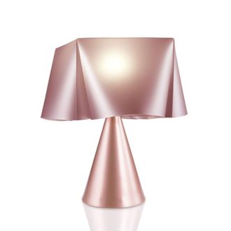 Linea Zero L&aacute;mpara De Mesa Cono De Metal Rosa En Pl&aacute;stico Cm. 28x32h