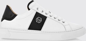 Philipp Plein Sneakers basse in pelle liscia con logo Hexagon monogram