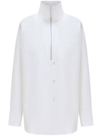 12 Storeez Camicia a collo alto - Bianco