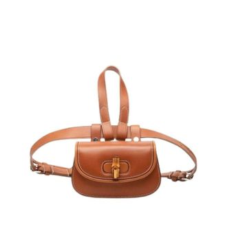 Gucci Pre-owned Bamboo Twist Lock Belt Bag - Dames - Pre-owned - Bruin - Maat: ONE Size Leer