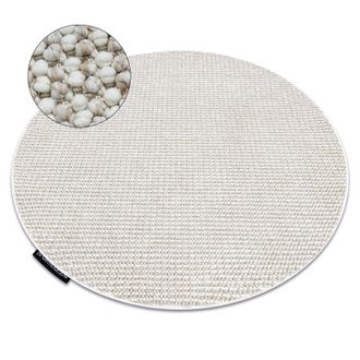 RugsX RugsX Casablanca Loop Rug in White | Size: 200 cm diameter