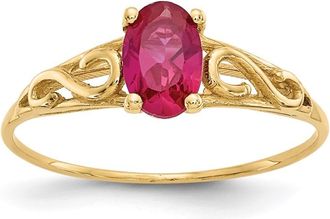 Diamond2Deal 14k Yellow Gold Ruby Ring