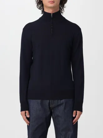 Brooksfield Half-Zip Wool Turtleneck Jumper with High Neck