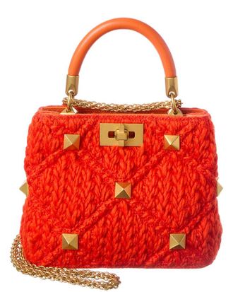 Valentino Vlogo Signature Leather Hobo Bag