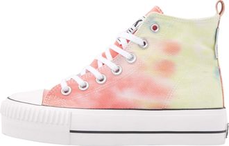 British Knights British Knights Womens Kaya Mid Sneaker, Salmon Baby Blue Tie Dye, 6.5 UK