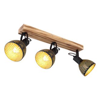 Globo Lighting Foco - Lenna - Marr&oacute;n - Madera - Foco De Superficie - E27 - Globo