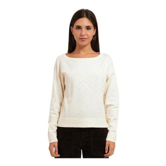 Gaud&igrave; Rhinestone Sweater - Dames - Sweatshirts - Wit - XL - Hoodies & sweatvesten