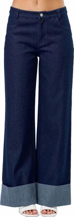 Blue Blush Emery Wide Leg Jeans In Blue
